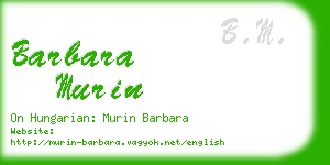 barbara murin business card